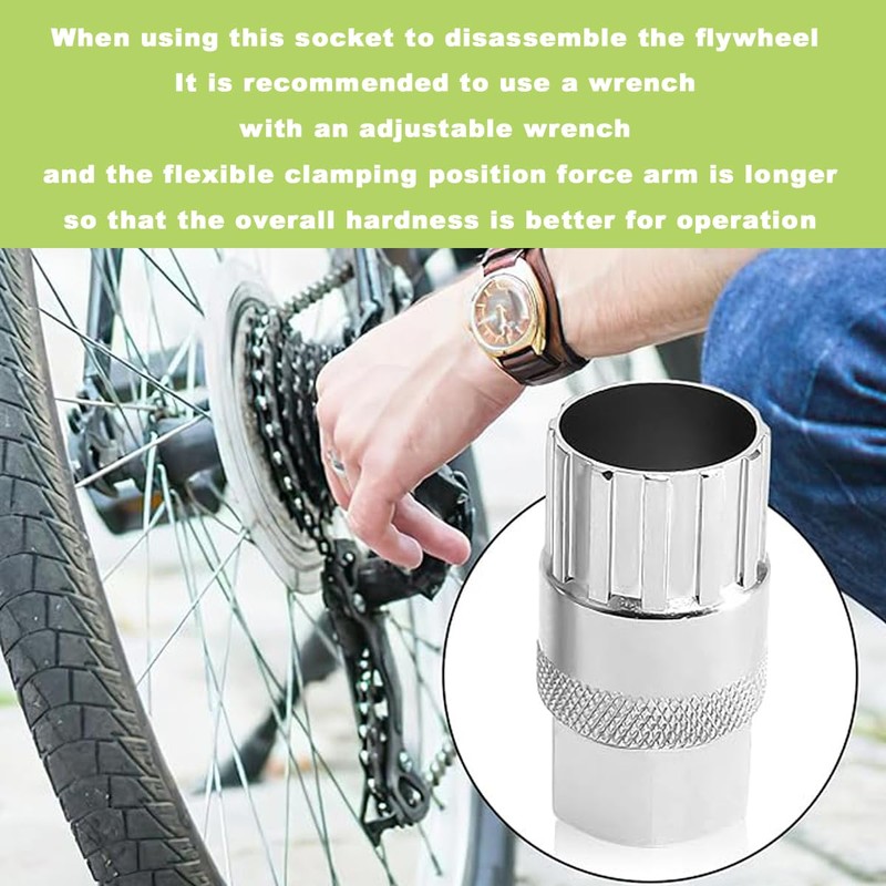 Bicycle Flywheel Removers, Cassette Removal Tool Compatible with Shimano, Sunrace,