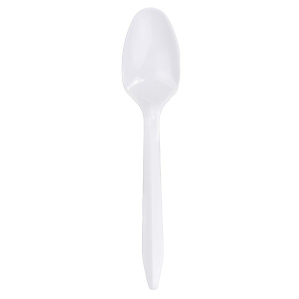 McKesson White Disposable Plastic Spoon - Strong, Durable, Medium Weight, Single-Use Cutlery Teaspoon - 5.5 inches, 1000 Count