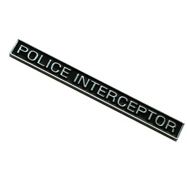 1x Police Interceptor Emblem 3D Badge Decal Sticker Compatible with Explorer Crown Victoria (Chrome)