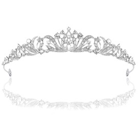 Women's Wedding Princess Tiara, Princess Tiara, Crystal Crown, Bridal Tiaras, Wedding Tiaras, Suitable for Weddings, Engagements, Birthday Parties, Dance Events