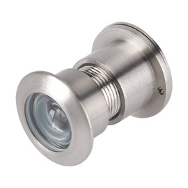 28mm Wide Viewing Angle, Resin Glass Zinc Alloy Anti-Theft Door Viewer with Heavy Duty Privacy Cover for 35-60mm Thick Doors (Brushed Chrome)