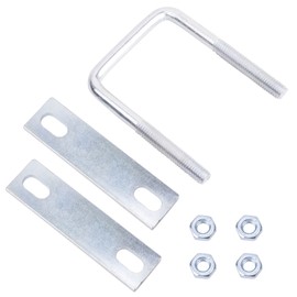 U Bolts U Screws Clamps U Bolt Fastener Pack of 4 Square Bolts M8 40 x 100 mm Threaded Bracket with Nut Frame and Washer for Workshop Round Steel Bolts Round Steel Shackle