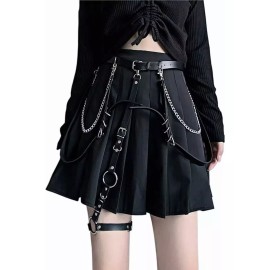 JuanShop Arnes Liguero Con Cadenas Punk Cinturón Tirantes Gothic