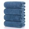 Lumimi Face Towels, Set of 4, Smoky Blue, Approx. 13.8