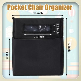 Lewtemi Chair Back Pockets Storage School Seat Pockets Storage for Classrooms Desk Pocket Organizer Without Name Tag, 18 x 17 Inch(2 Pcs)