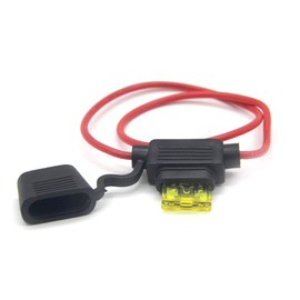 RKURCK 12V 16 AWG Gauge Copper Wire Inline Fuse Holder Standard Blade Fuse Holder 20A for Car Automotive Truck Motorcycle Truck Boat Safe Electrical Protection