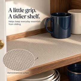 Non-Adhesive Shelf Liner, Non-Slip Waterproof EVA Drawer & Cabinet Liner, Cut to Fit, 19.7 x 17.7 in, for Kitchen Shelves & Refrigerators