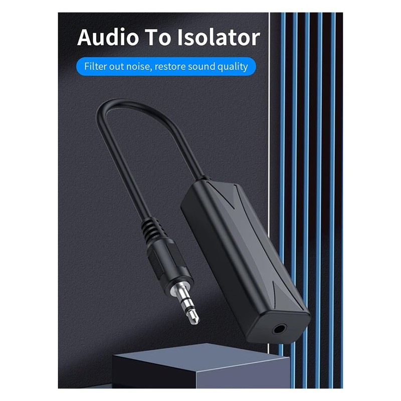 Lyaciomn 3.5mm Audio Noise Isolator Supply Ground Interference Eliminator Current