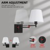 Bedside Wall Mount Light with Dimmable Switch and USB C+A