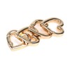 Pastlla 10pcs Heart Shape Key Ring Snap Hook Clip Key