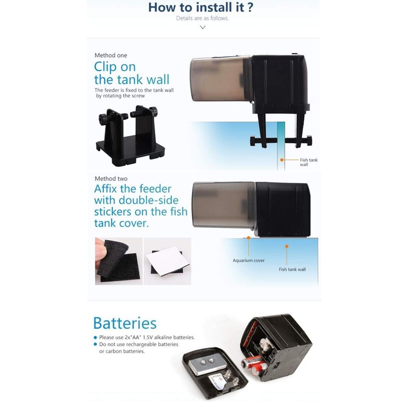 DollaTek Digital timing automatic fish feeder Smart fish feed aquarium