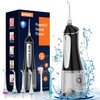 HydroJet Pro: Rechargeable Cordless Water Dental Flosser - 4 Modes, 6 Tips, IPX7 Waterproof, Portable Oral Irrigator for Home and Travel