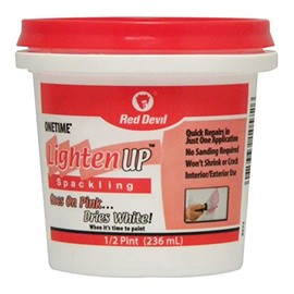 Red Devil 0572 ONETIME Lighten Up Lightweight Spackling, 1/2 Pint, Pack of 1, White