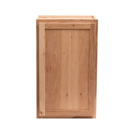 Quicklock RTA (Ready-to-Assemble) Winding River Collection - 30" Tall Wall Kitchen Cabinets | Particle Board | Made in America | Soft Close Hardware (Raw Hickory, 12" D x 15" W x 30" H)