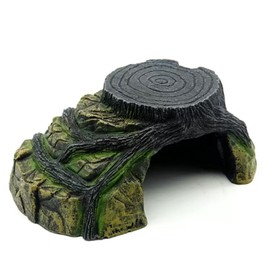 BCIUHD Reptile Habitat Burrows, Amphibians Lizards, Turtles, Snakes Climbing Hide and Play Climbing Platforms Aquarium Fish Tank Decoration