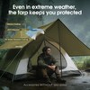 JAICOM Waterproof Hammock Rain Fly, Portable Camping Tarp - 12ft