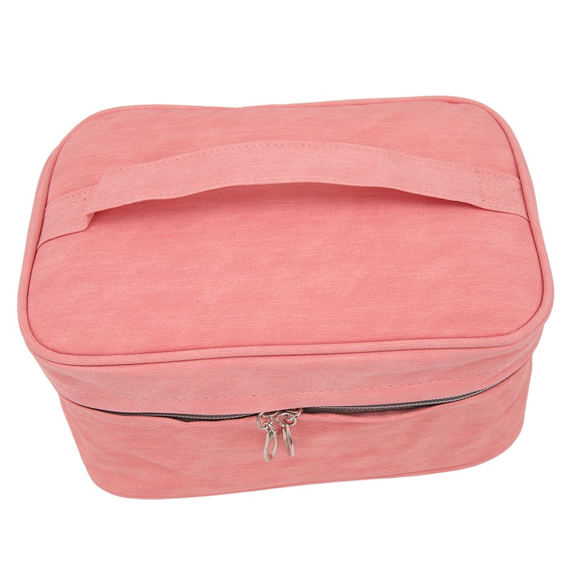 PU Leather Portable Makeup Bag Travel Handheld Detachable Waterproof Toiletry