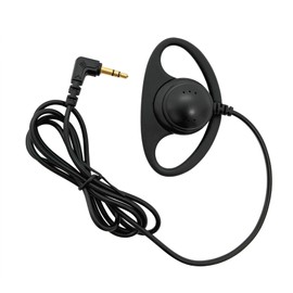 F-Factory Earphones Open Ear Earphones On-Ear Stereo Single Ear Earphones 3.5 mm (Black/Black) for TV, Radio, Music, 1.3 inches (3.5 mm) L Shape/L Shape Stereo Mini Plug, Single Earphones /FNT-EPS-M1