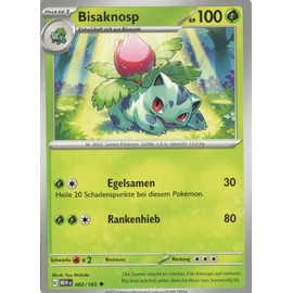 MZTCG - Bisaknosp MEW 002-151 - Sammelkarte - Deutsch - mit MZTCG Versandschutz