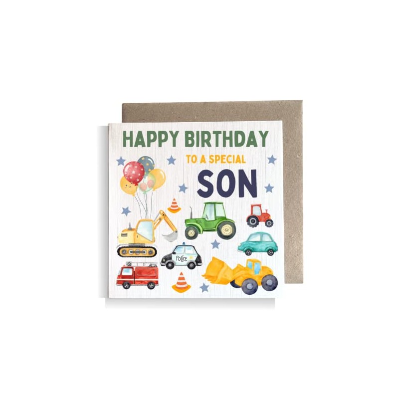 Second Ave Digger Son Children's Kids Baby Tractor Car Square