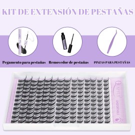 Fairy Extensiones Pestañas, Kit De Racimos De Pestañas Mixto