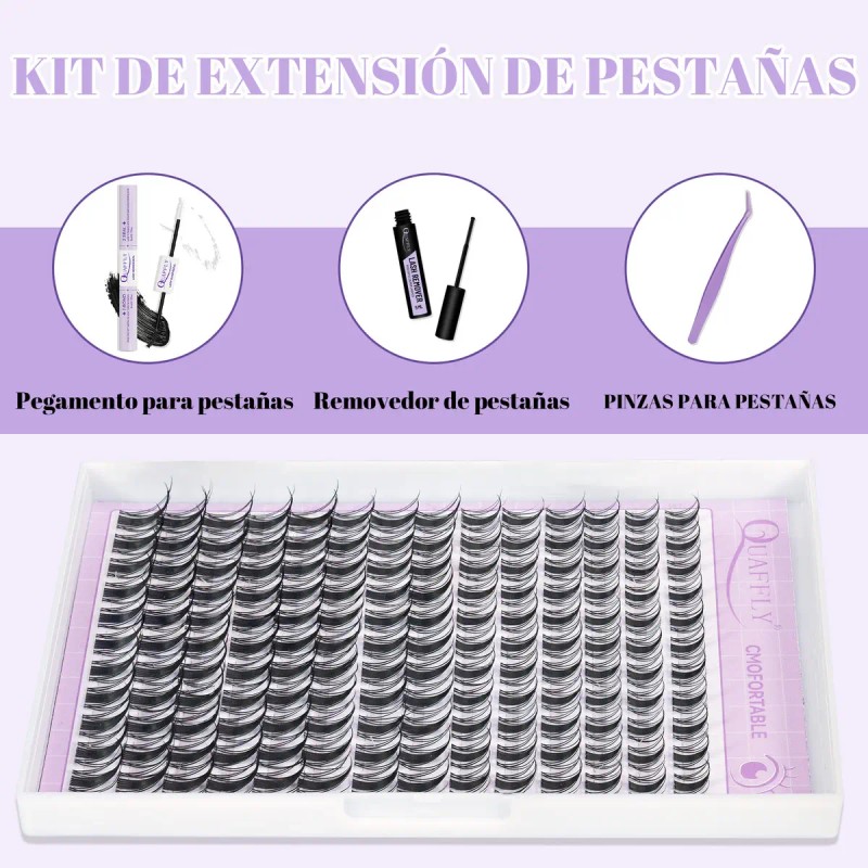 Fairy Extensiones Pestañas, Kit De Racimos De Pestañas Mixto
