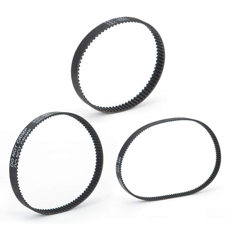 5 Pieces/Pack Timing Belt, GT2-6 mm Rubber Black Synchronous Closed