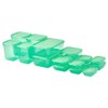 IKEA PRUTA Food container with lid, set of 17, green