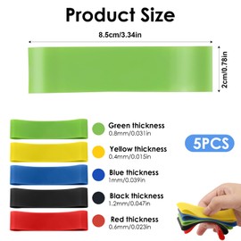 5PCS Hand Band, Hand Exerciser and Hand Strengthener Set Finger Strengthener Finger Resistance Finger Extensor Bands for Training Finger Strength Health Injury Rehabilitation Sports Stress Relief