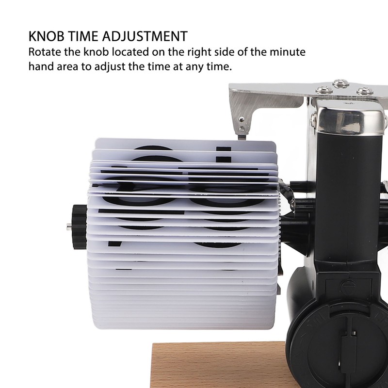 Retro Digital Flip Down Clock Flip Desk Clock Mechanical Battery