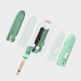 double W3 Portable UHF Wireless Guitar Transmitter and Receiver Set 50M Transmission Range Audio Wireless System Built-in Rechargeable Lithium Battery for Bass Electric Guitar Violin