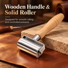 Leather Press Roller with Wooden Handle – Three Widths or