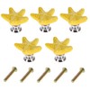MUXSAM Fashion Starfish Design Ceramic Door Knobs Handles Cabinet Cupboard