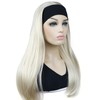 Lydell Long 3/4 Women's wigs hairpiece Straight with Adjust Black