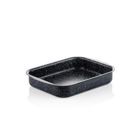 Westinghouse Roasting Tin, 25 cm Baking Trays for Oven Non Stick, Roasting Tray Black Marble