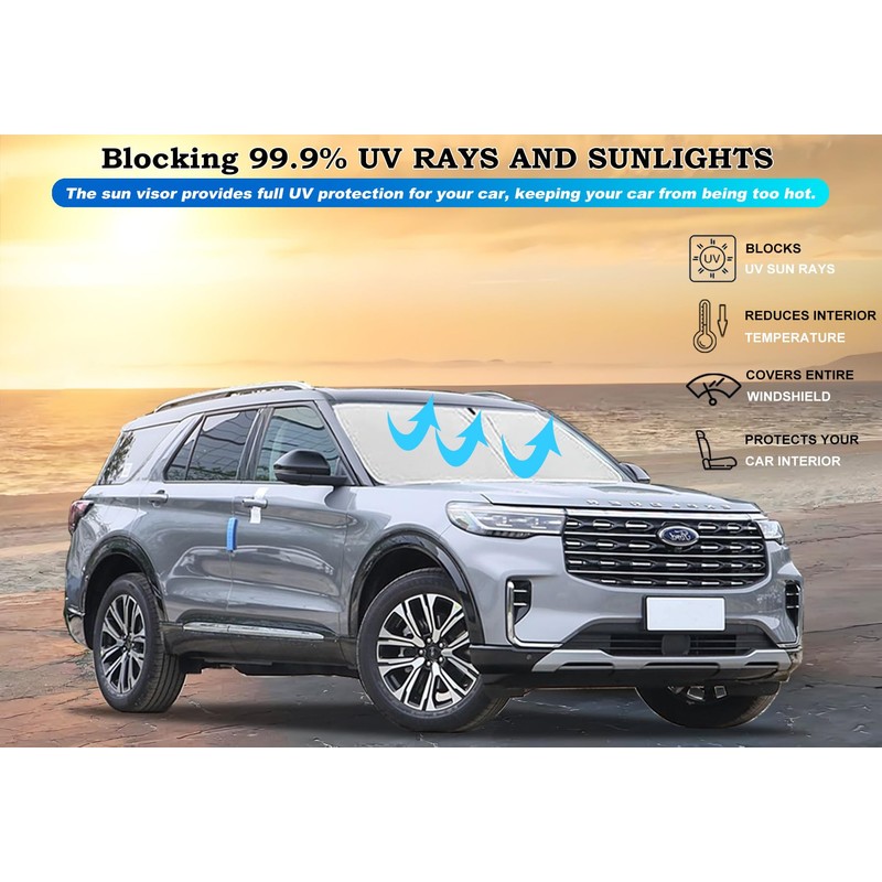 Windshield Sun Shade for Ford Explorer 2020 2021 2022 2023