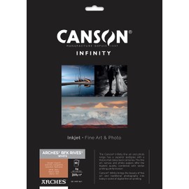 CANSON Infinity Arches® BFK RIVES WHITE, C400110667, Digital Fine Art Paper, DIN A4 (21.0 x 29.7 cm), 10 Sheets, 310 g/m²