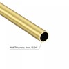 sourcing map Brass Round Pipe 12 mm OD 1 mm