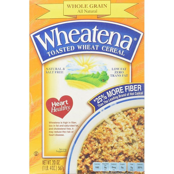 Wheatena Toasted Wheat Cereal, 20oz Boxes 2 Pack