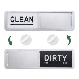 uxcell Dishwasher Magnet Clean Dirty Sign Rectangle Magnetic Dishwasher Indicator Love Arrow Non-Scratch Sign with Stickers for Dishwasher Kitchen Hotel, Silver