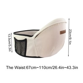 Weyying Baby Hüftsitz, Baby Hüftsitz Einstellbar, Babytrage Für, Neugeborenes Taille, Ergonomische Babytrage, für Kinder im Alter von 3-36 Monaten (Off white)