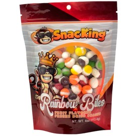 SnacKing Rainbow Bites Fruit Flavored - Freeze Dried Candy (4 oz)