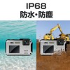 BLUEWIDE IP68 Waterproof Compact Digital Camera, Dustproof, Shockproof, 64 Megapixels,