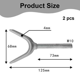 NHPY Pack of 2 Stair Safety Gates No Drilling, Y-Spindle Pressure Screws for Stair Safety Gate, M10 Baby Gate Screw Bolts Spindle Rods Pressure Threaded Spindle Rods for Baby and Pet Safety Gates