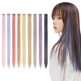 BARSDAR Mesh Extensions, One-Touch, Clip-On, Easy Installation, Colorful, Long, Straight, Heat Resistant, Set of 6 (Smoky Blue)