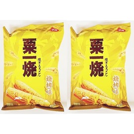Puff corn,BBQ Flavored,Grilled Corn Flavored Snacks, Asian Style Crispy Corn Puffs, 2.82 Oz,2 Pack