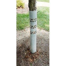 BestNest Tree Pro Bark Pro 36" Vented Tree Protectors – Pack of 5 Recycled Plastic Wraps with Zip Ties, Heat‑Deflecting White Guards for Young Trees, Eco‑Friendly Trunk Protection Made in USA