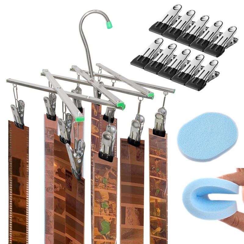 YCCLDIPL Darkroom 120 135 4x5'' Film Stainless Steel Hangers Collapsible