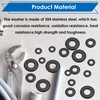 Seept 320PCS Black Pop Rivet washers Assortment kit for Black