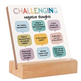 Mental Health Awareness Gifts, Counseling Office Must Haves Decor, School Counselor Gifts, Anxiety Therapy Wood Sign With Wooden Stand, Motivational Gift for Counseling Therapy Office Students